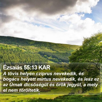 Ézsaiás 55:13 KAR Bible Verse Image