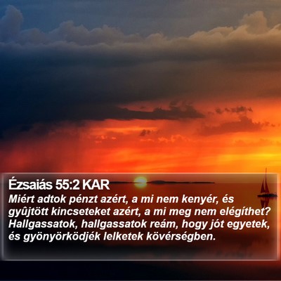 Ézsaiás 55:2 KAR Bible Verse Image