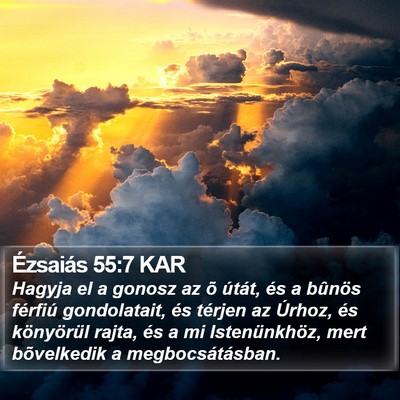 Ézsaiás 55:7 KAR Bible Verse Image