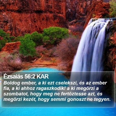 Ézsaiás 56:2 KAR Bible Verse Image
