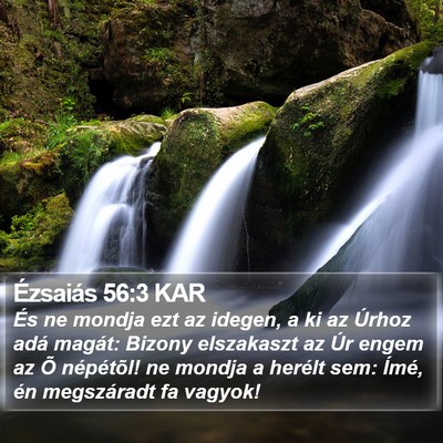 Ézsaiás 56:3 KAR Bible Verse Image