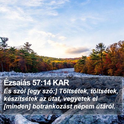 Ézsaiás 57:14 KAR Bible Verse Image