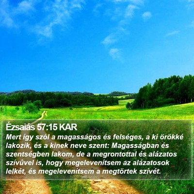 Ézsaiás 57:15 KAR Bible Verse Image