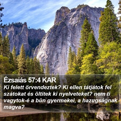 Ézsaiás 57:4 KAR Bible Verse Image