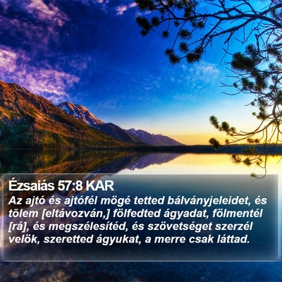 Ézsaiás 57:8 KAR Bible Verse Image