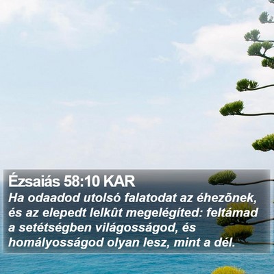 Ézsaiás 58:10 KAR Bible Verse Image