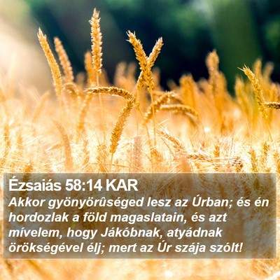 Ézsaiás 58:14 KAR Bible Verse Image