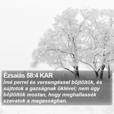Ézsaiás 58:4 KAR Bible Verse Image