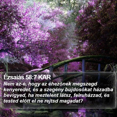 Ézsaiás 58:7 KAR Bible Verse Image