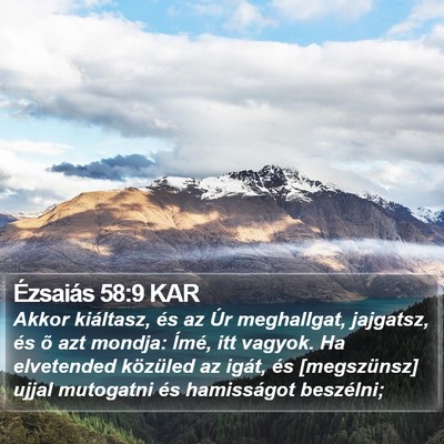 Ézsaiás 58:9 KAR Bible Verse Image
