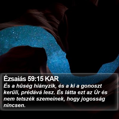 Ézsaiás 59:15 KAR Bible Verse Image