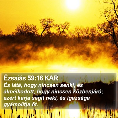 Ézsaiás 59:16 KAR Bible Verse Image