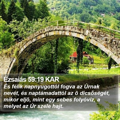 Ézsaiás 59:19 KAR Bible Verse Image