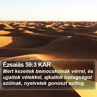 Ézsaiás 59:3 KAR Bible Verse Image