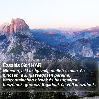 Ézsaiás 59:4 KAR Bible Verse Image