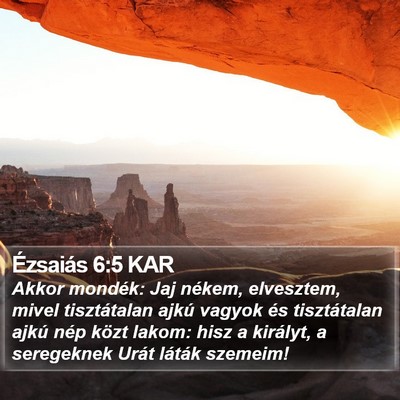 Ézsaiás 6:5 KAR Bible Verse Image