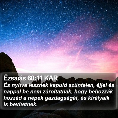 Ézsaiás 60:11 KAR Bible Verse Image