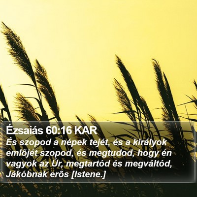 Ézsaiás 60:16 KAR Bible Verse Image