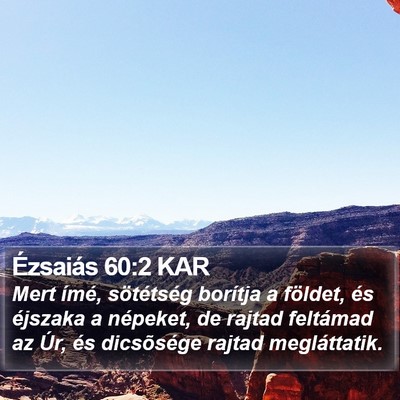 Ézsaiás 60:2 KAR Bible Verse Image