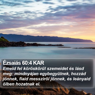 Ézsaiás 60:4 KAR Bible Verse Image