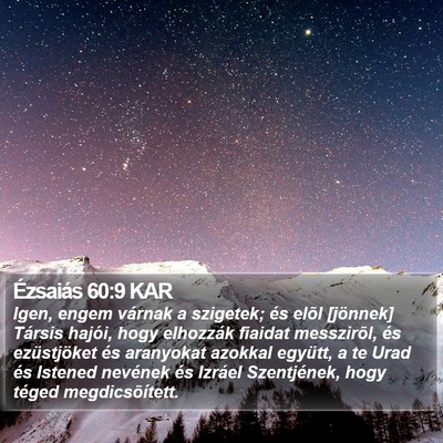 Ézsaiás 60:9 KAR Bible Verse Image