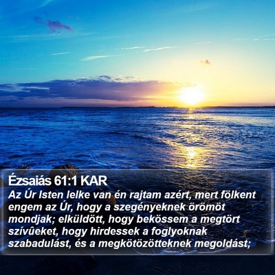 Ézsaiás 61:1 KAR Bible Verse Image