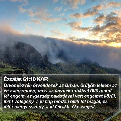 Ézsaiás 61:10 KAR Bible Verse Image