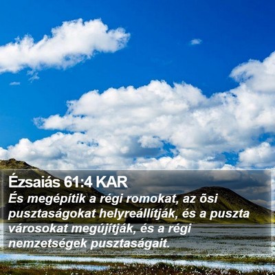 Ézsaiás 61:4 KAR Bible Verse Image