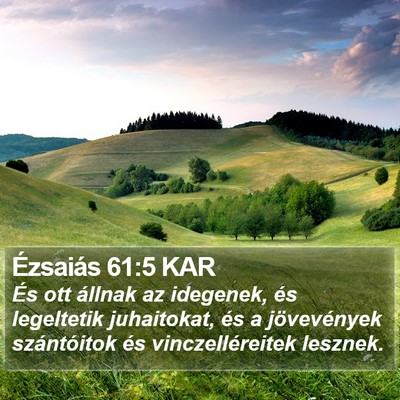 Ézsaiás 61:5 KAR Bible Verse Image