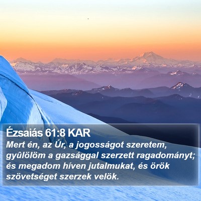 Ézsaiás 61:8 KAR Bible Verse Image