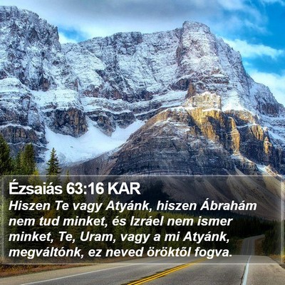 Ézsaiás 63:16 KAR Bible Verse Image