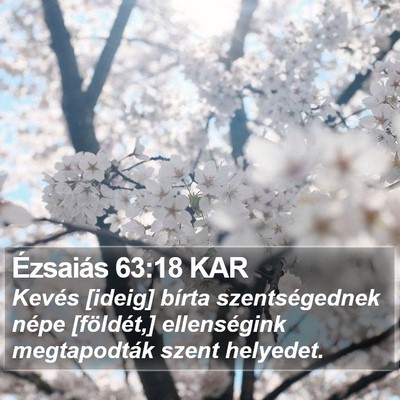 Ézsaiás 63:18 KAR Bible Verse Image
