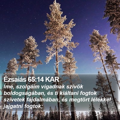 Ézsaiás 65:14 KAR Bible Verse Image