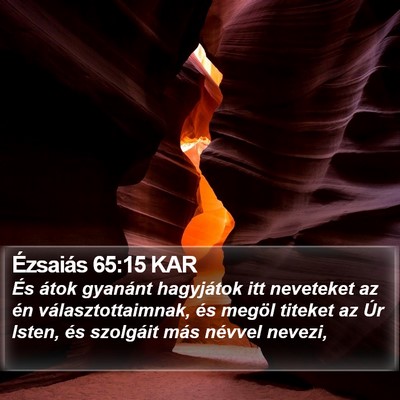 Ézsaiás 65:15 KAR Bible Verse Image