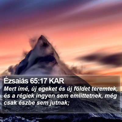 Ézsaiás 65:17 KAR Bible Verse Image