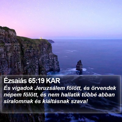 Ézsaiás 65:19 KAR Bible Verse Image