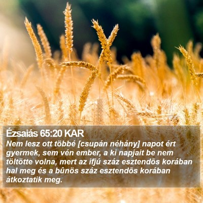 Ézsaiás 65:20 KAR Bible Verse Image