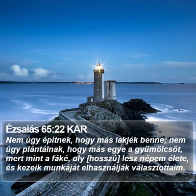 Ézsaiás 65:22 KAR Bible Verse Image