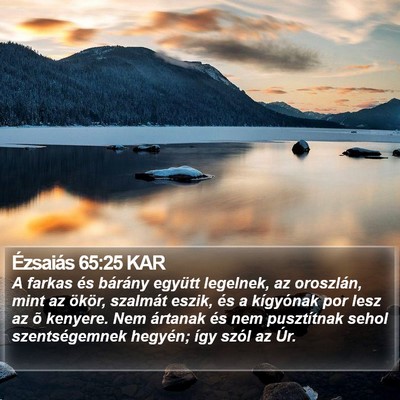 Ézsaiás 65:25 KAR Bible Verse Image