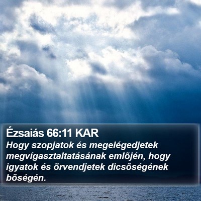 Ézsaiás 66:11 KAR Bible Verse Image