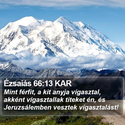Ézsaiás 66:13 KAR Bible Verse Image