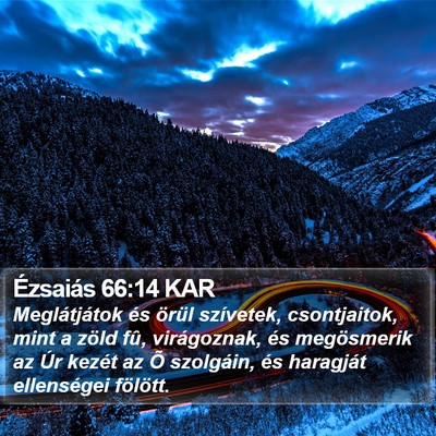 Ézsaiás 66:14 KAR Bible Verse Image