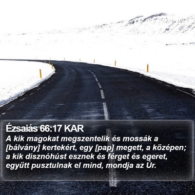 Ézsaiás 66:17 KAR Bible Verse Image