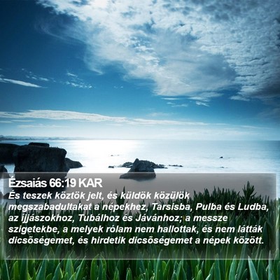 Ézsaiás 66:19 KAR Bible Verse Image