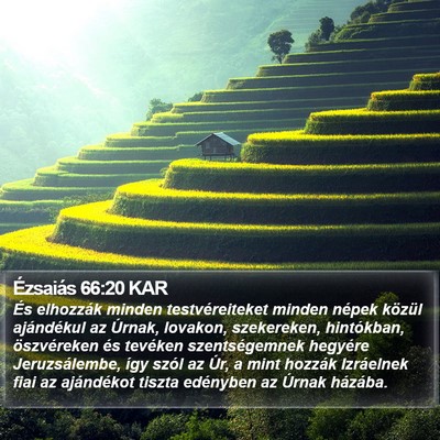 Ézsaiás 66:20 KAR Bible Verse Image