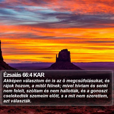 Ézsaiás 66:4 KAR Bible Verse Image