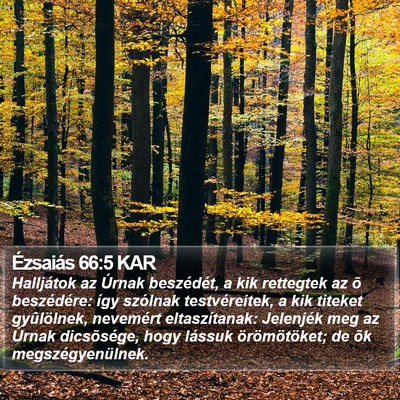 Ézsaiás 66:5 KAR Bible Verse Image