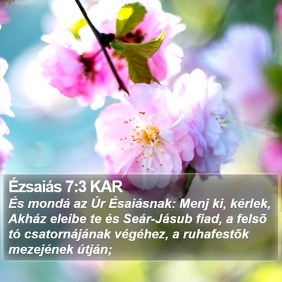 Ézsaiás 7:3 KAR Bible Verse Image