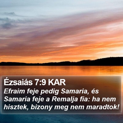 Ézsaiás 7:9 KAR Bible Verse Image