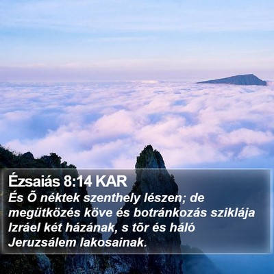 Ézsaiás 8:14 KAR Bible Verse Image